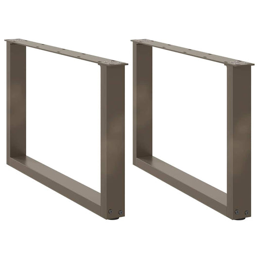 Coffee Table Legs U-Shaped 2 pcs Natural Steel 70x(42-43) cm Steel