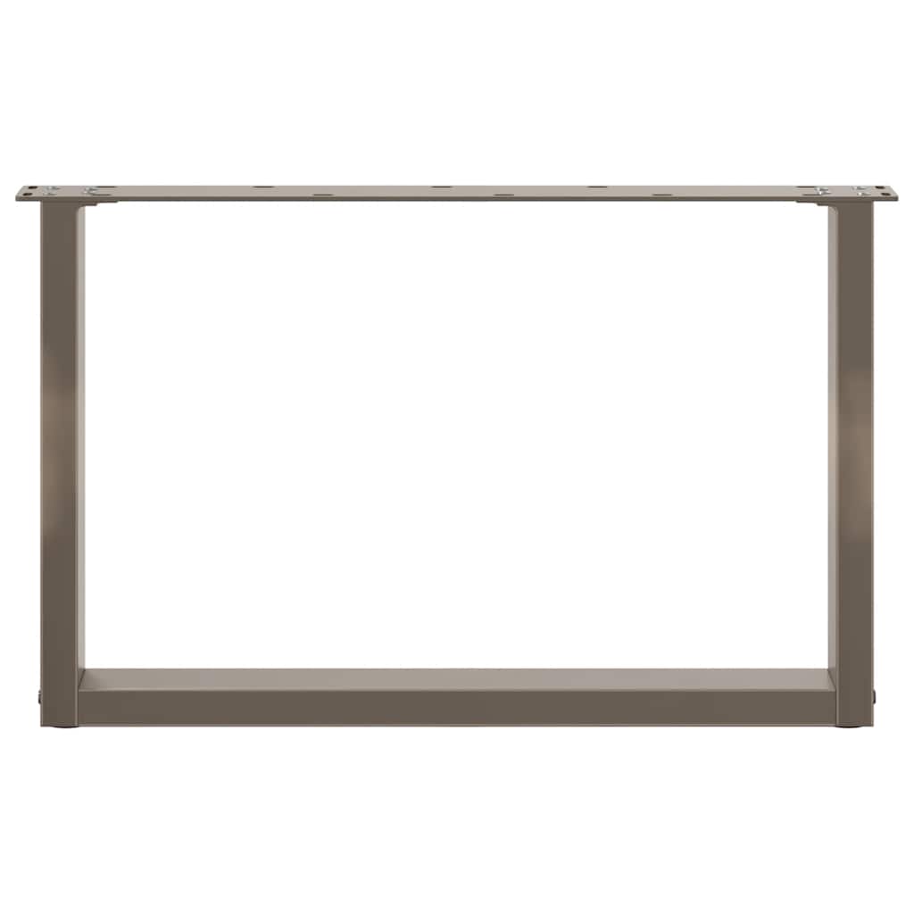 Coffee Table Legs U-Shaped 2 pcs Natural Steel 70x(42-43) cm Steel