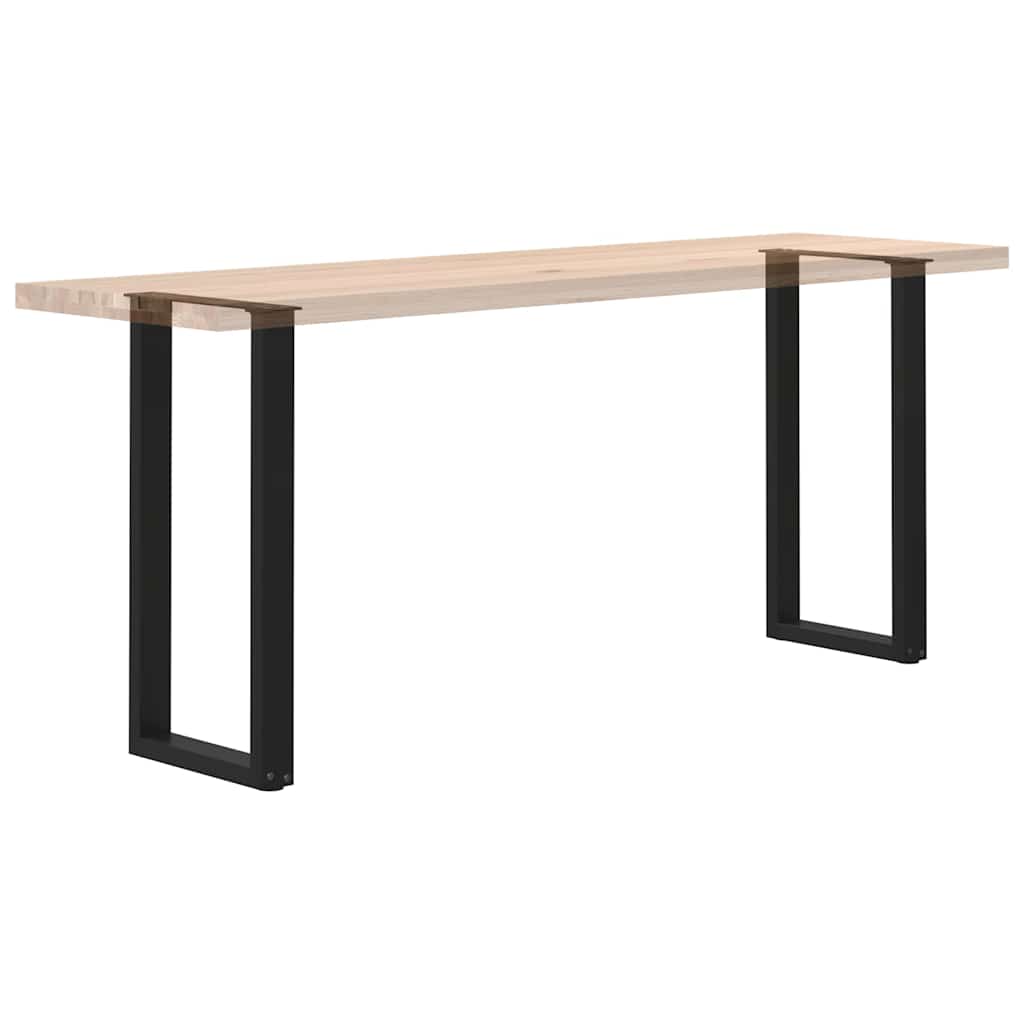 Console Table Legs U-Shaped 2 pcs Black 28x(72-73) cm Steel