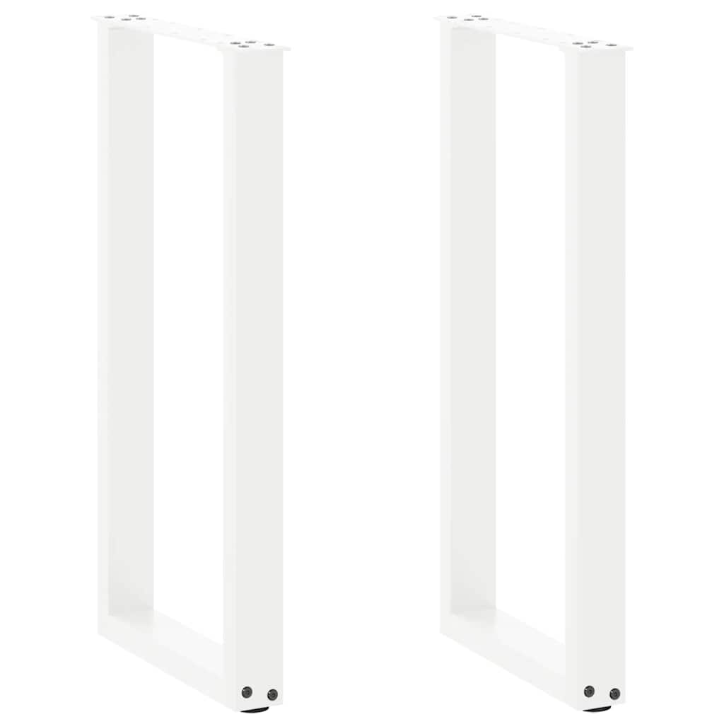 Console Table Legs U-Shaped 2 pcs White 28x(72-73) cm Steel