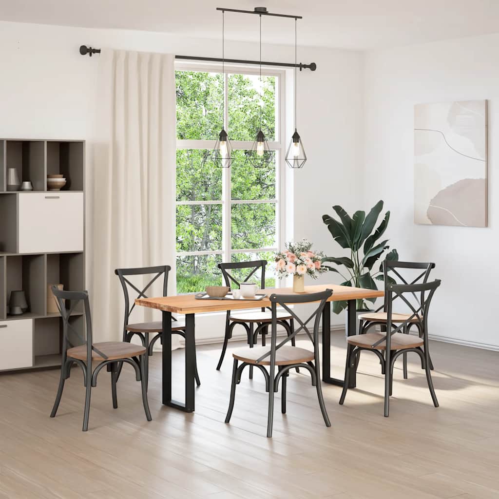 Console Table Legs U-Shaped 2 pcs Black 38x(72-73) cm Steel