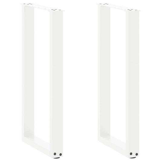 Console Table Legs U-Shaped 2 pcs White 38x(72-73) cm Steel