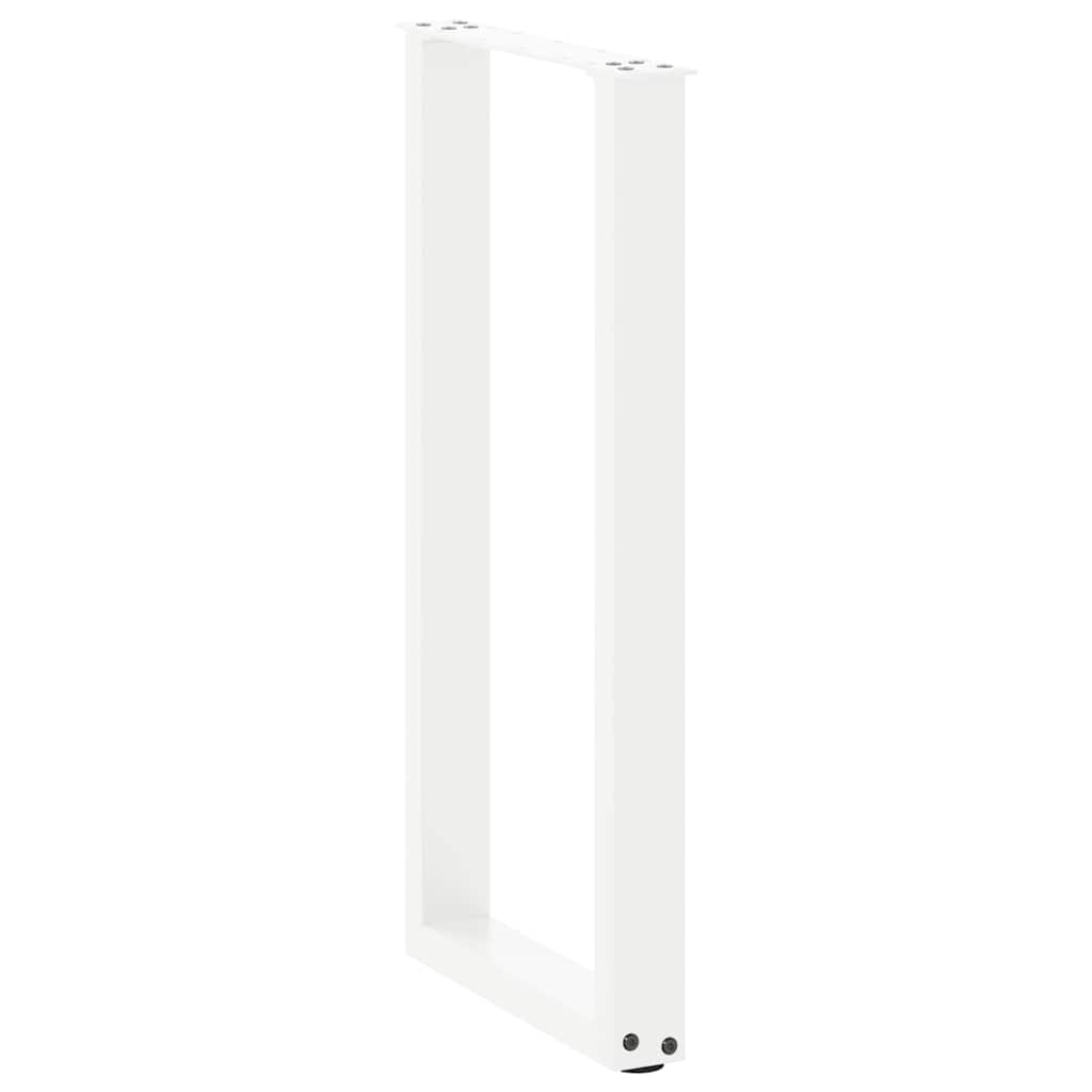 Console Table Legs U-Shaped 2 pcs White 38x(72-73) cm Steel