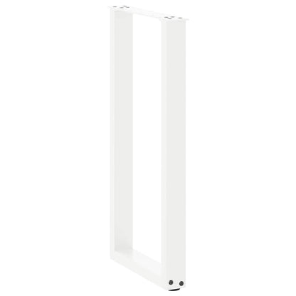 Console Table Legs U-Shaped 2 pcs White 38x(72-73) cm Steel