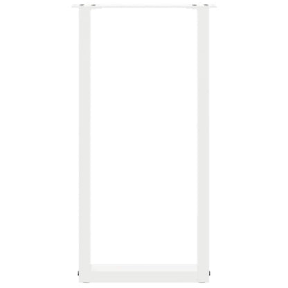 Console Table Legs U-Shaped 2 pcs White 38x(72-73) cm Steel