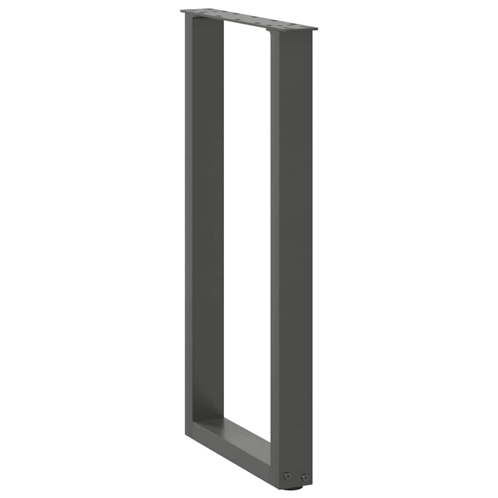 Console Table Legs U-Shaped 2 pcs Anthracite 38x(72-73) cm Steel