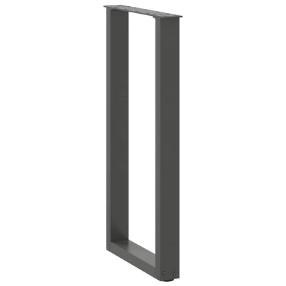 Console Table Legs U-Shaped 2 pcs Anthracite 38x(72-73) cm Steel