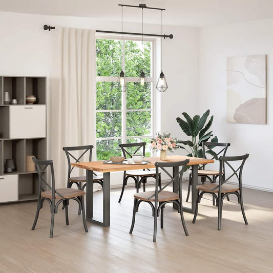 Dining Table Legs U-Shaped 2 pcs Anthracite 50x(72-73) cm Steel