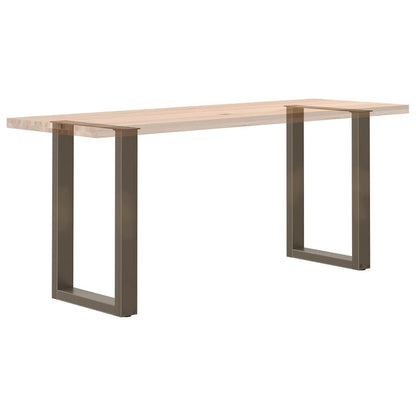 Dining Table Legs U-Shaped 2 pcs Natural Steel 50x(72-73) cm Steel