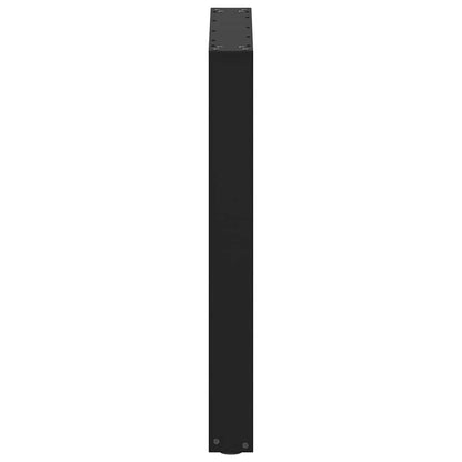 Dining Table Legs U-Shaped 2 pcs Black 60x(72-73) cm Steel