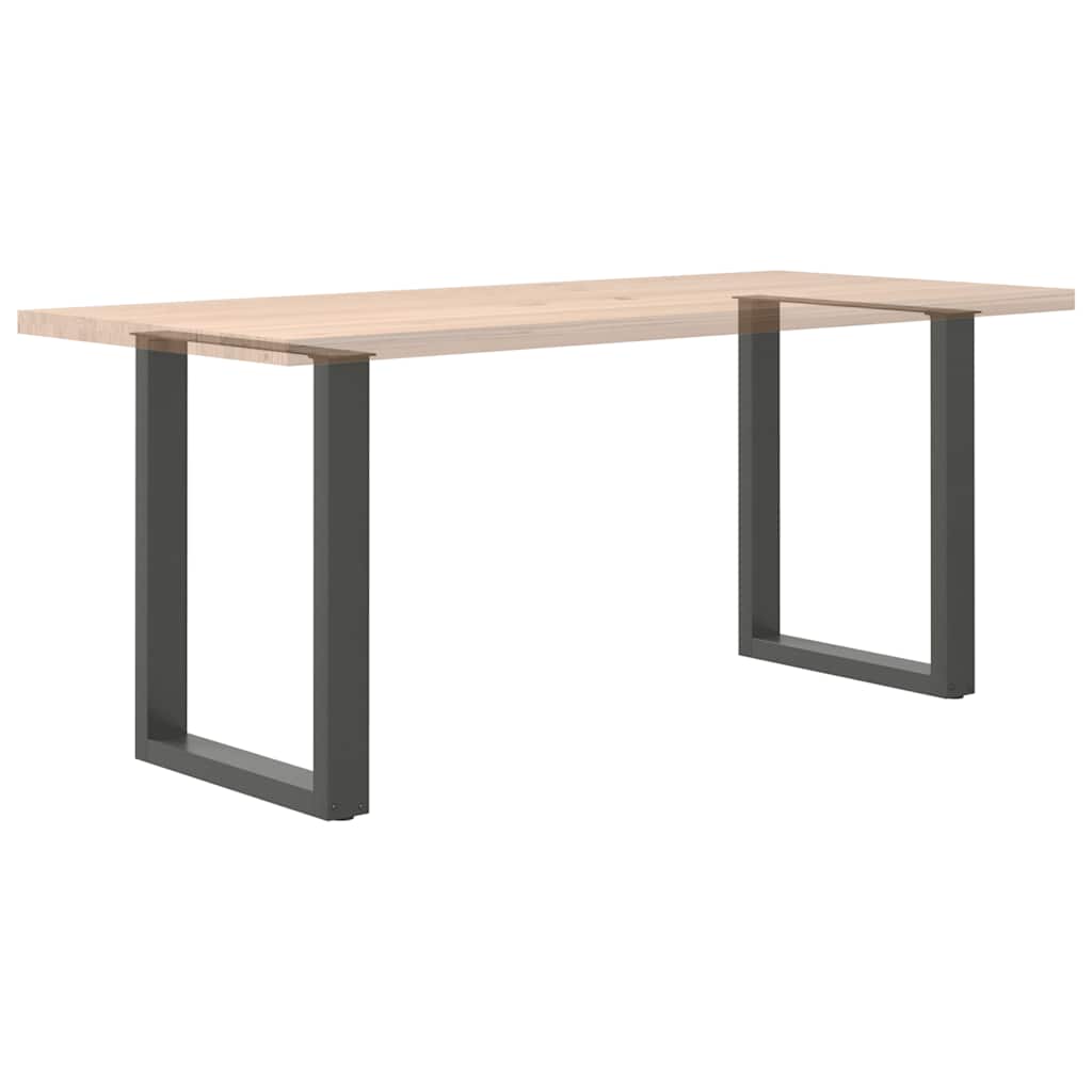 Dining Table Legs U-Shaped 2 pcs Anthracite 60x(72-73) cm Steel