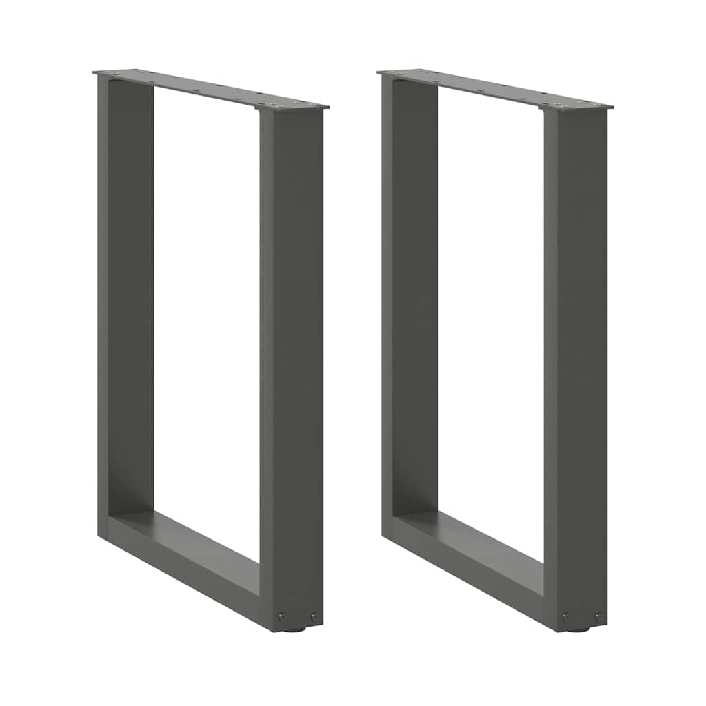 Dining Table Legs U-Shaped 2 pcs Anthracite 70x(72-73) cm Steel