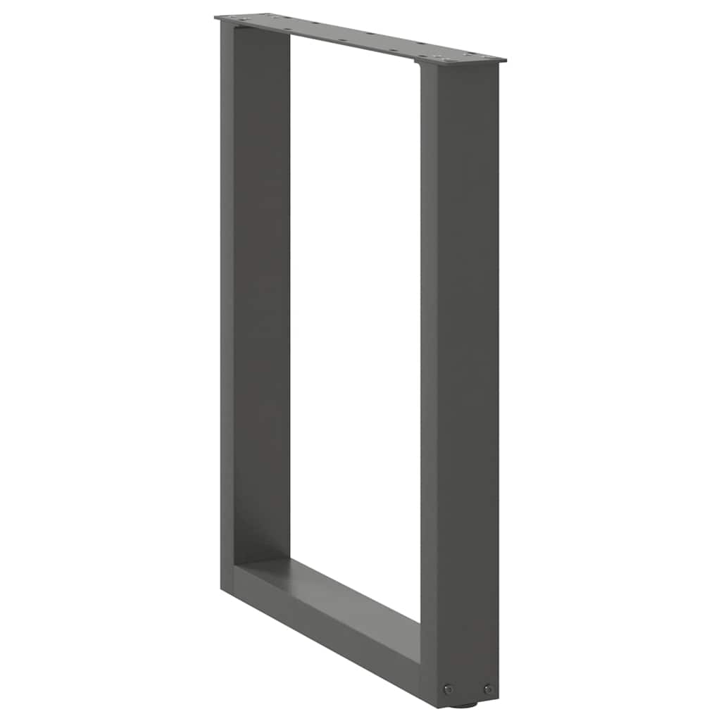 Dining Table Legs U-Shaped 2 pcs Anthracite 70x(72-73) cm Steel