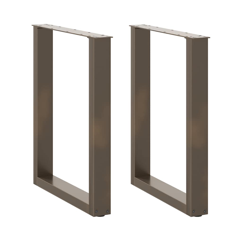 Dining Table Legs U-Shaped 2 pcs Natural Steel 70x(72-73) cm Steel