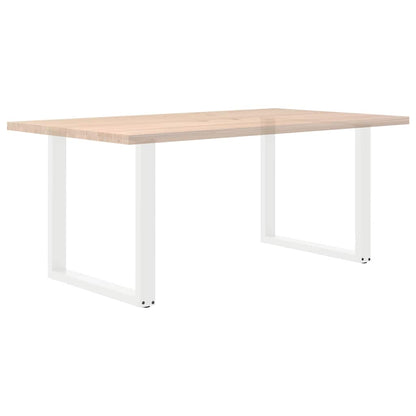 Dining Table Legs U-Shaped 2 pcs White 90x(72-73) cm Steel