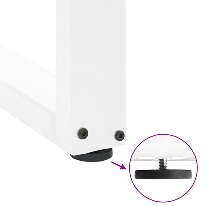 Dining Table Legs U-Shaped 2 pcs White 90x(72-73) cm Steel