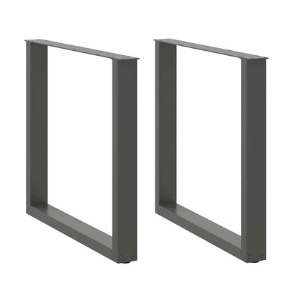 Dining Table Legs U-Shaped 2 pcs Anthracite 90x(72-73) cm Steel