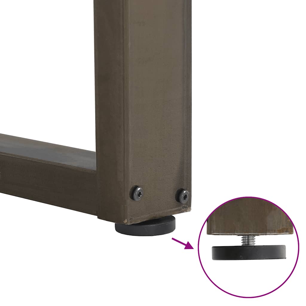 Dining Table Legs U-Shaped 2 pcs Natural Steel 90x(72-73) cm Steel