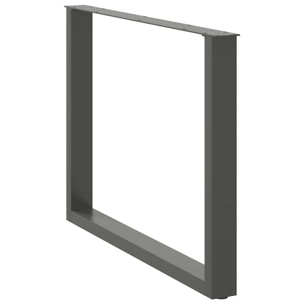 Dining Table Legs U-Shaped 2 pcs Anthracite 100x(72-73) cm Steel