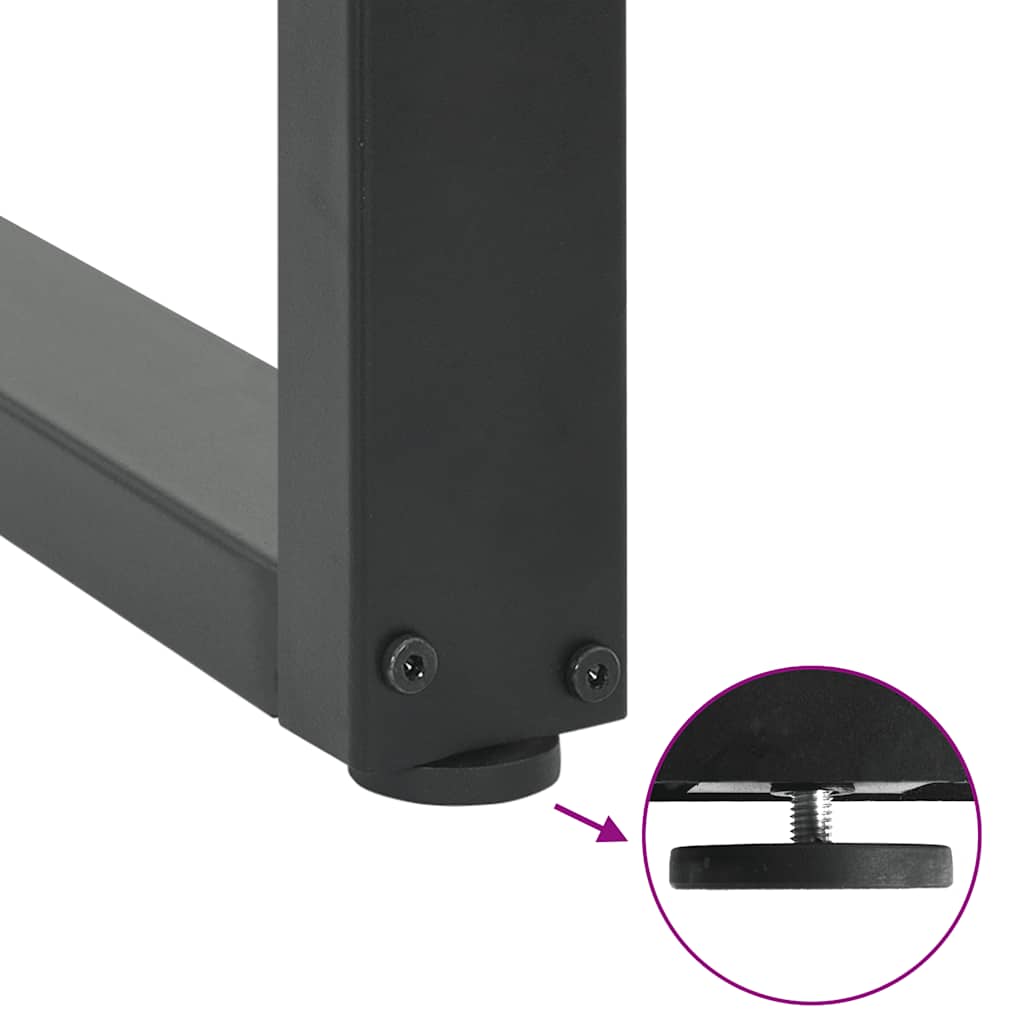 Dining Table Legs U-Shaped 2 pcs Anthracite 100x(72-73) cm Steel