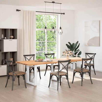 Dining Table Legs U-Shaped 3 pcs White 70x(72-73) cm Steel