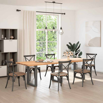 Dining Table Legs U-Shaped 3 pcs Anthracite 70x(72-73) cm Steel