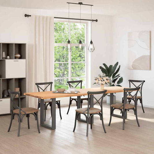 Dining Table Legs U-Shaped 3 pcs Anthracite 70x(72-73) cm Steel