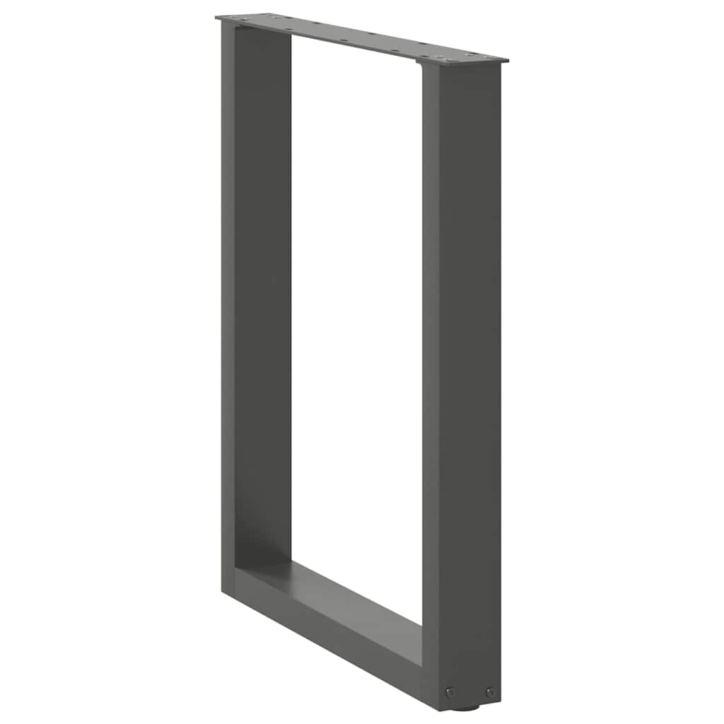 Dining Table Legs U-Shaped 3 pcs Anthracite 70x(72-73) cm Steel