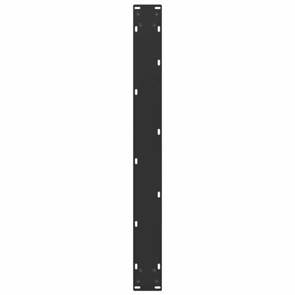 Dining Table Legs U-Shaped 3 pcs Black 80x(72-73) cm Steel