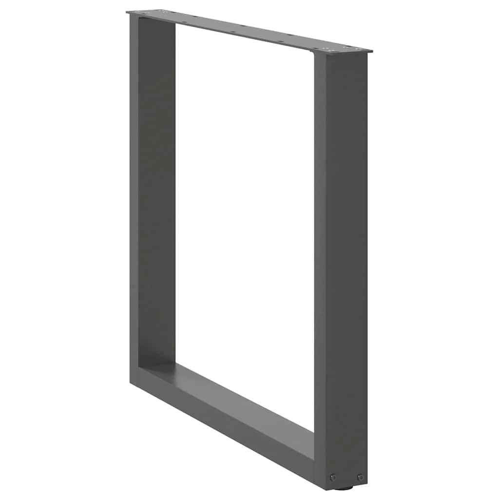 Dining Table Legs U-Shaped 3 pcs Anthracite 80x(72-73) cm Steel