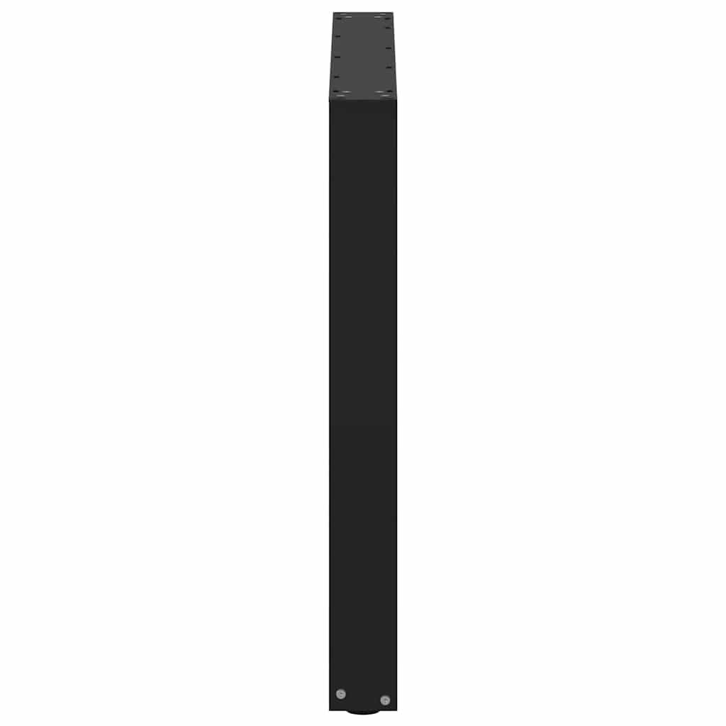 Dining Table Legs U-Shaped 3 pcs Black 90x(72-73) cm Steel