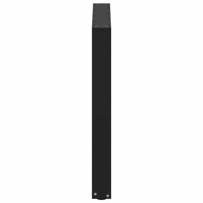 Dining Table Legs U-Shaped 3 pcs Black 90x(72-73) cm Steel