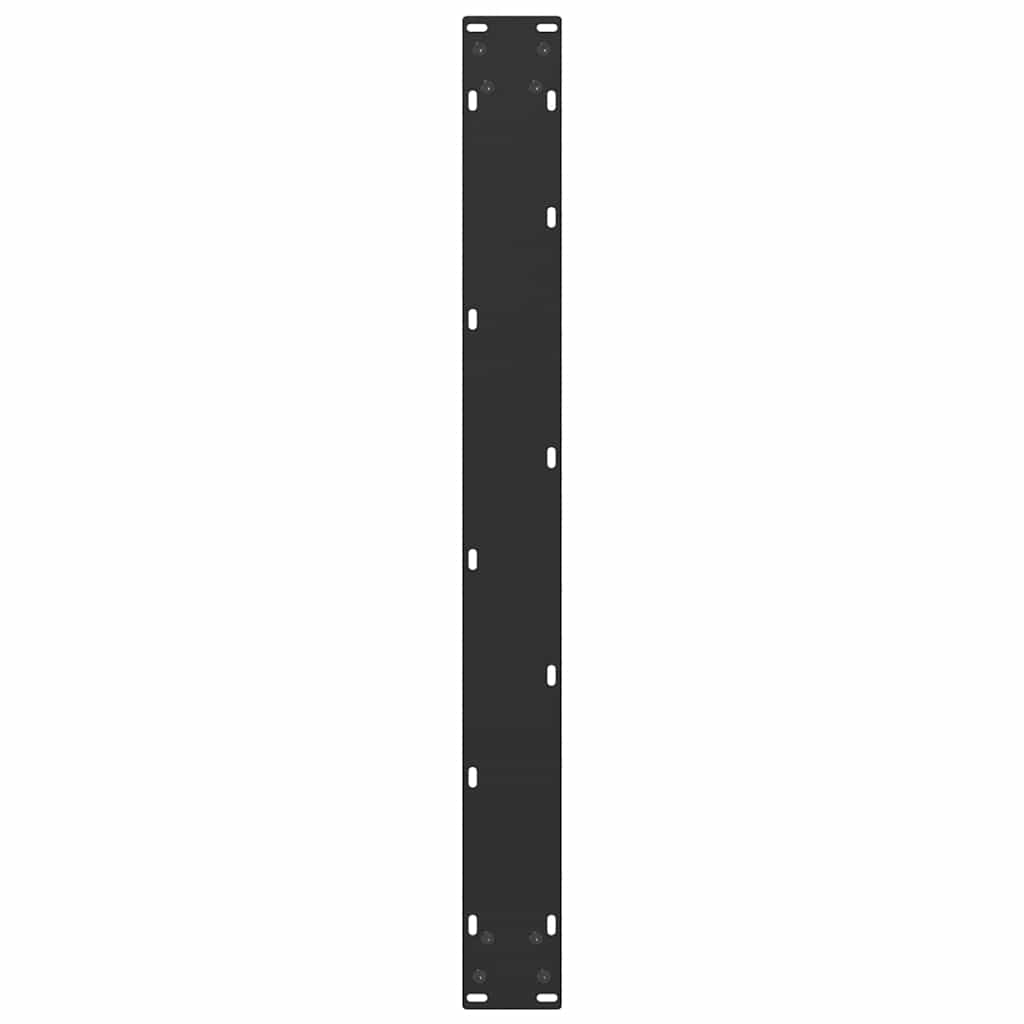 Dining Table Legs U-Shaped 3 pcs Black 90x(72-73) cm Steel