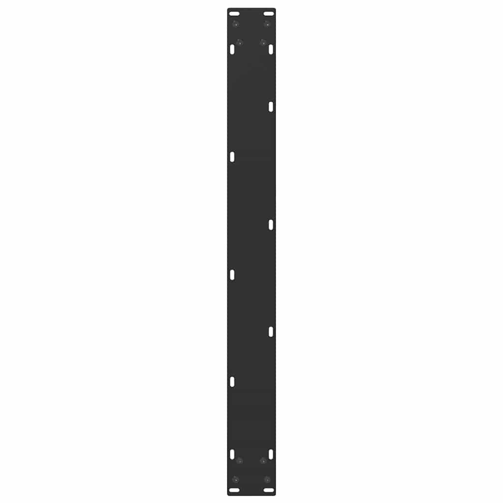 Dining Table Legs U-Shaped 3 pcs Black 90x(72-73) cm Steel