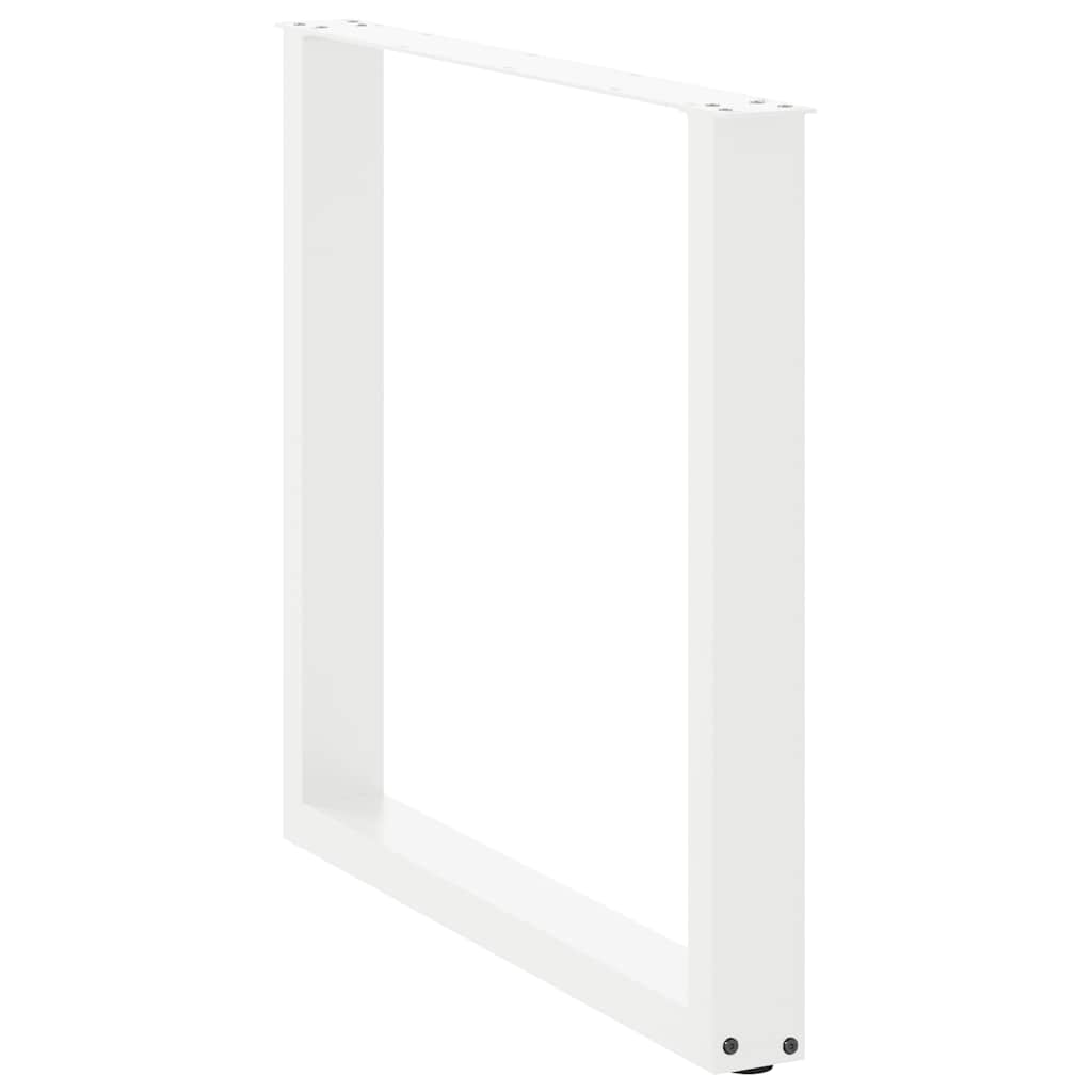 Dining Table Legs U-Shaped 3 pcs White 90x(72-73) cm Steel