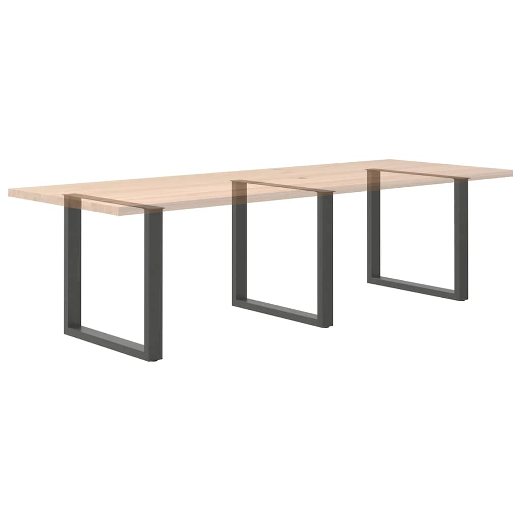 Dining Table Legs U-Shaped 3 pcs Anthracite 90x(72-73) cm Steel