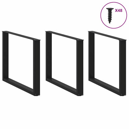 Coffee Table Leg | Set of 2 | Black | Powder-coated steel | Standard