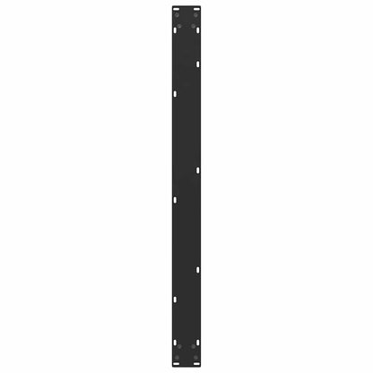 Dining Table Legs U-Shaped 3 pcs Black 100x(72-73) cm Steel
