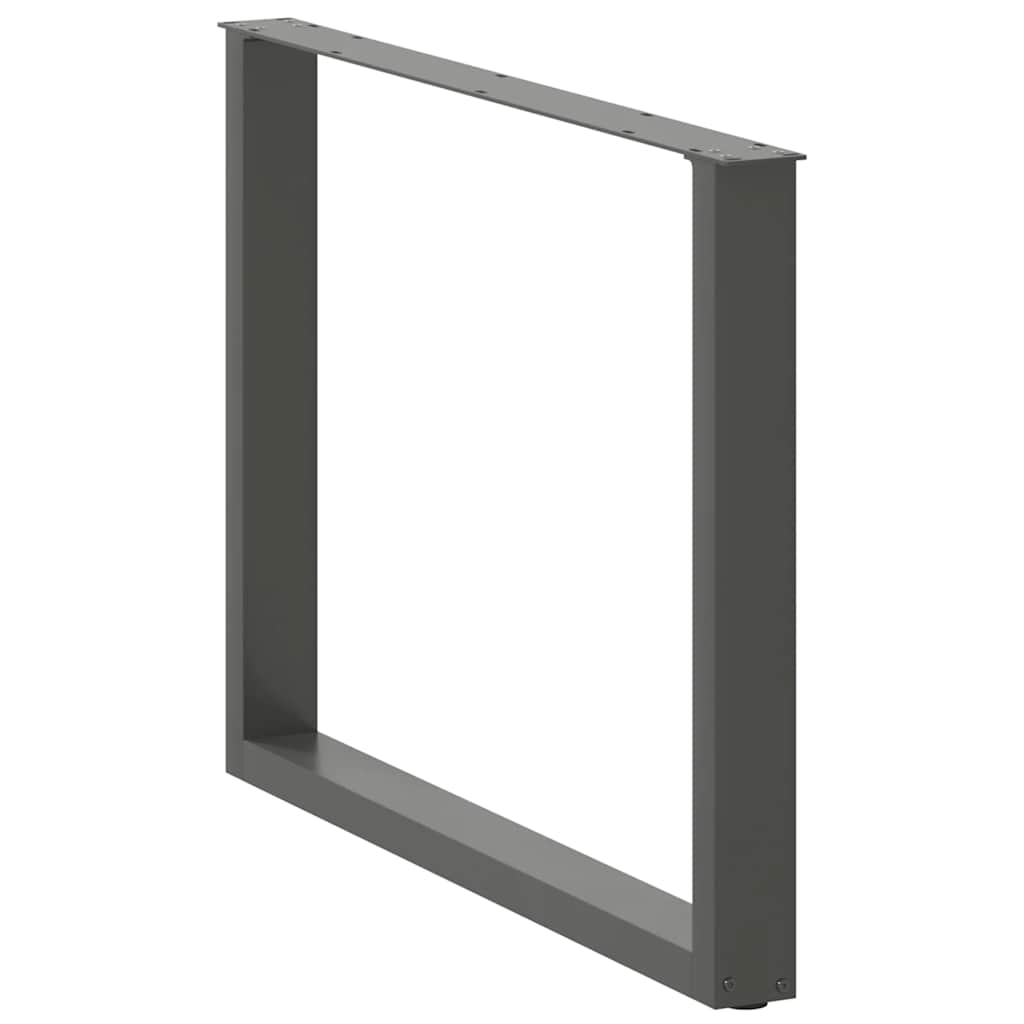 Dining Table Legs U-Shaped 3 pcs Anthracite 100x(72-73) cm Steel