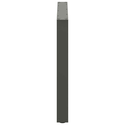 Dining Table Legs U-Shaped 3 pcs Anthracite 100x(72-73) cm Steel