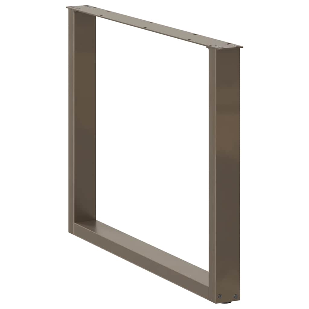 Dining Table Legs U-Shaped 3 pcs Natural Steel 100x(72-73) cm Steel
