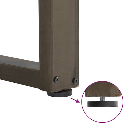 Dining Table Legs U-Shaped 3 pcs Natural Steel 100x(72-73) cm Steel