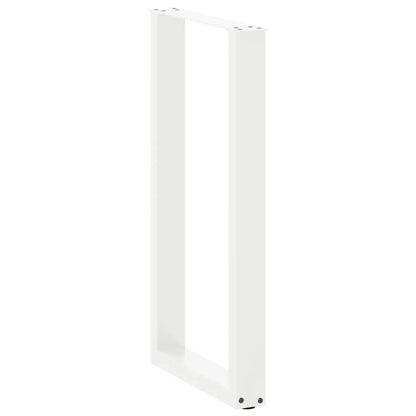 Bar Table Legs U-Shaped 2 pcs White 40x(90-91) cm Steel