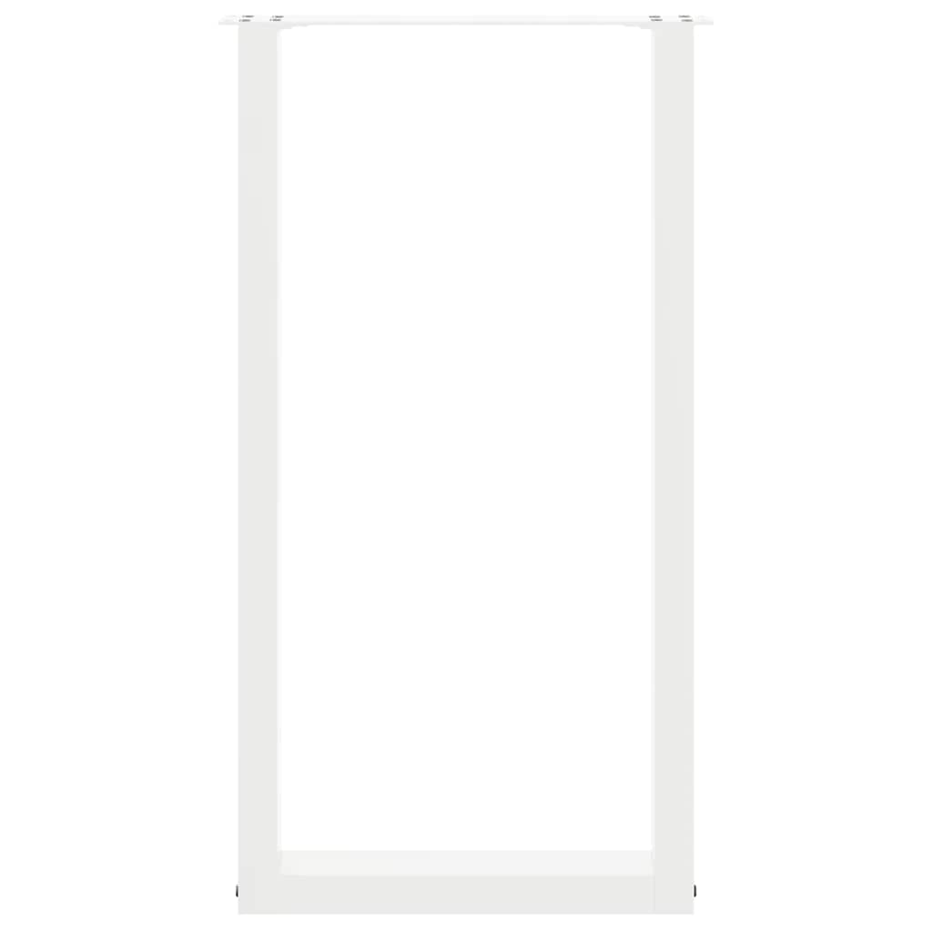 Bar Table Legs U-Shaped 2 pcs White 40x(90-91) cm Steel
