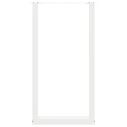 Bar Table Legs U-Shaped 2 pcs White 40x(90-91) cm Steel