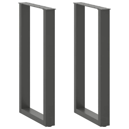 Bar Table Legs U-Shaped 2 pcs Anthracite 40x(90-91) cm Steel