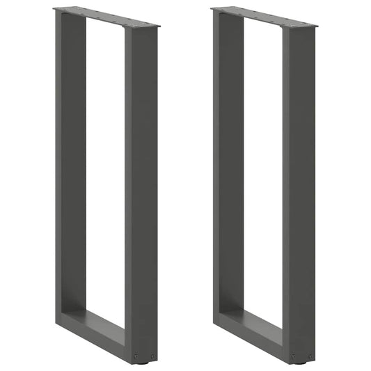 Bar Table Legs U-Shaped 2 pcs Anthracite 40x(90-91) cm Steel