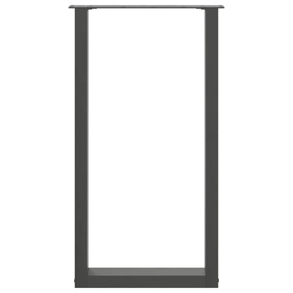 Bar Table Legs U-Shaped 2 pcs Anthracite 40x(90-91) cm Steel