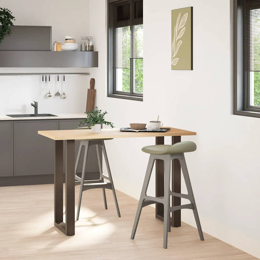 Bar Table Legs U-Shaped 2 pcs Natural Steel 40x(90-91) cm Steel