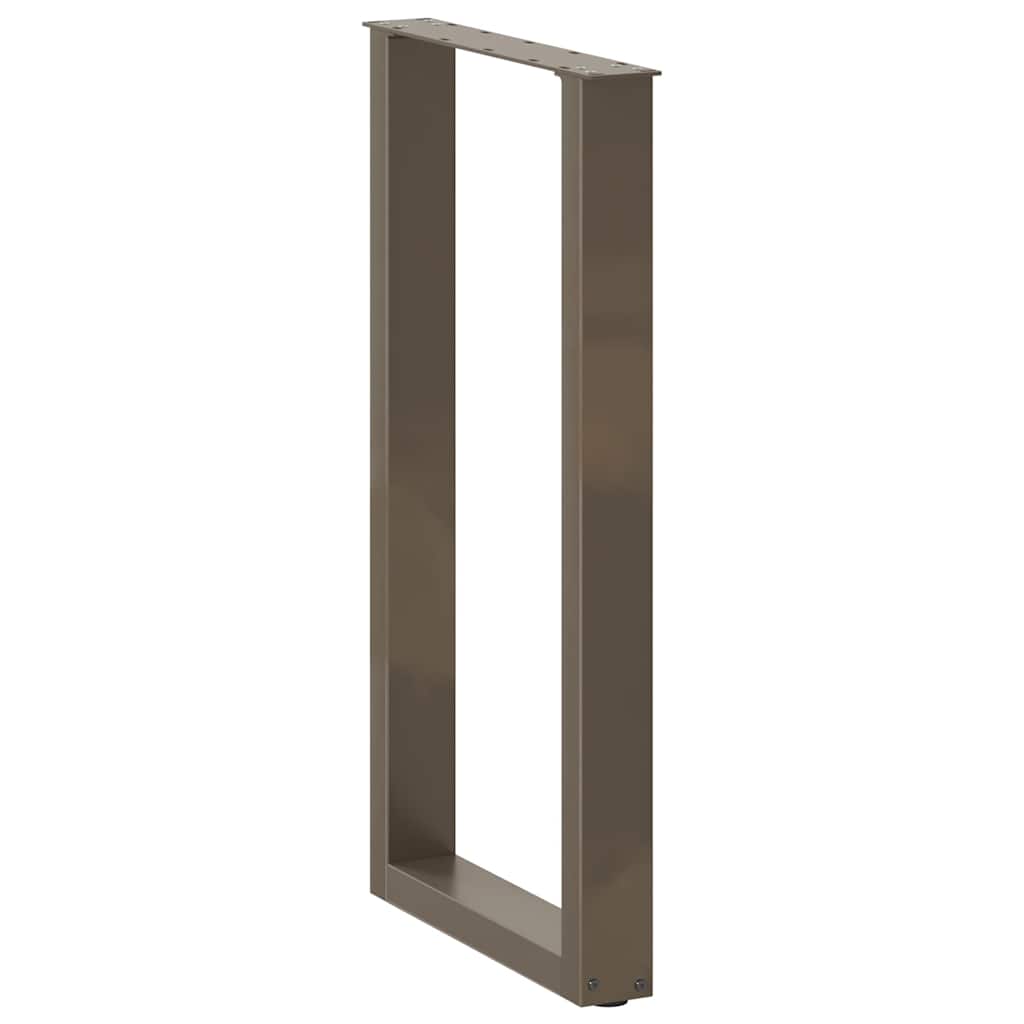 Bar Table Legs U-Shaped 2 pcs Natural Steel 40x(90-91) cm Steel